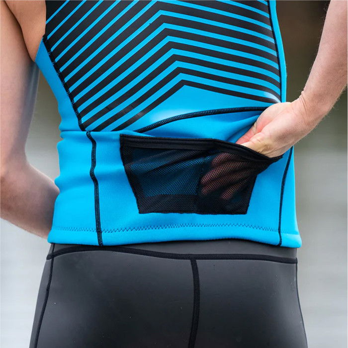 2024 Huub Mens Aluna Sup & Swim Neoprene Top Alunavest - Negro / Azul